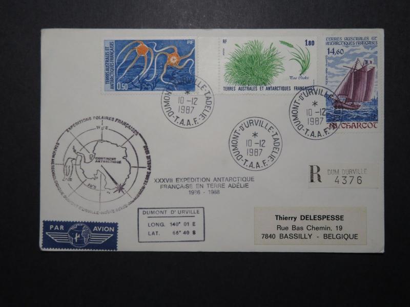 France TAAF 1987 Terre Adelie Mission Cacheted Cover - Z11102