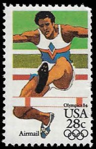 U.S. #C102 MNH; 28c Airmail - 1984 Olympics Track (1983)