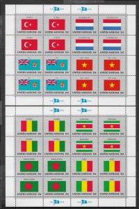 UNITED NATIONS - SC# 325-40 4 PANES OF 16 DIFF  FVF/MNH 1980