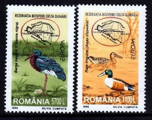 Romania 1999 EUROPA - Birds Complete Mint MNH Set SC 4300-4301