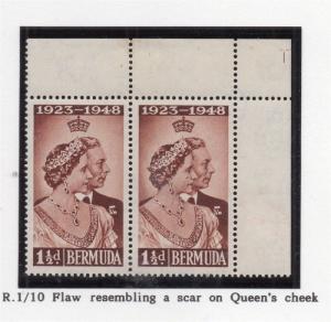 Bermuda 1946 Victory Issue Variety Fine Mint Hinged Block 294653