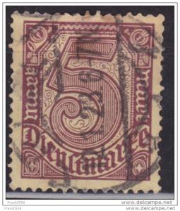Germany 1920-1921, Numerals of Value, 5m, sc#O13, used