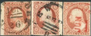 #11 USED (3) DIFFERENT DATE CANCEL & NY BAR CANCEL BP1955