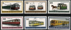 GERMANY BERLIN 1971 RAIL TRANSPORT SET MINT (NH) SG B381-B386 P.14 SUPERB