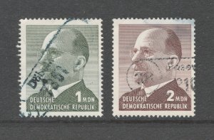 German Democratic Republic 1965 Chairman Walter Ulbricht Scott # 751 - 752 Used