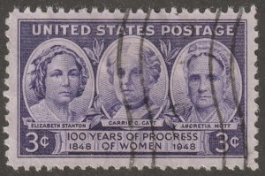 USA, stamp, scott#959,  used, hinged,  3c,  violet,  100 years