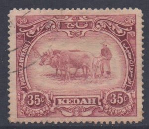 Malaya Kedah Scott 39 - SG59, 1922 Ploughing 35c used