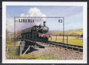 Liberia # 1087-1090, Locomotives - Trains, Mint NH 1/2 Cat.