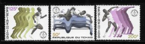 Chad 1973 African Games Lagos Discus Shot put Running Sc 289-291 MNH A2159