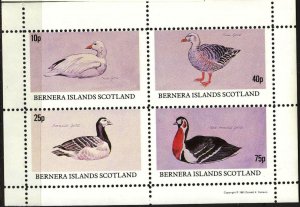 {B294} Bernera Scotland Birds (6) Sh.4 MNH Cinderella !!