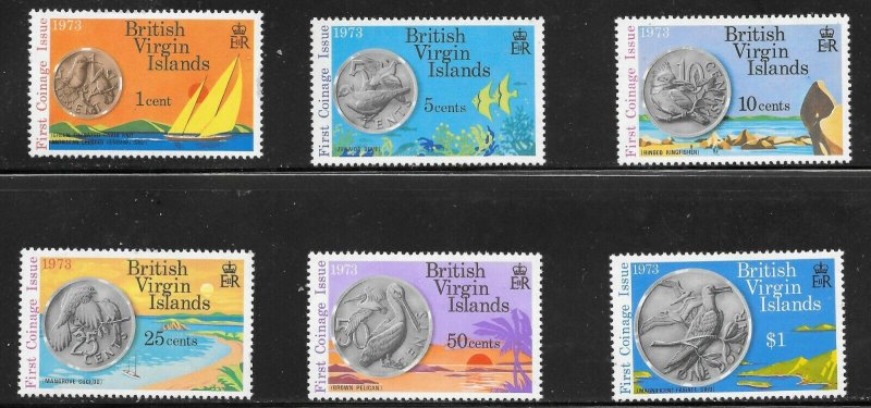 British Virgin Islands  (1973)  - Scott # 254 - 259, MNH