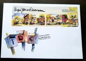 Finland Autumnal Yards & Gardens 2014 Autumn Postbox House Mailbox FDC *adhesive