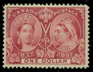 CANADA #61, $1.00 Jubilee, og, LH, VF, Miller certificate, Scott $1,000.00