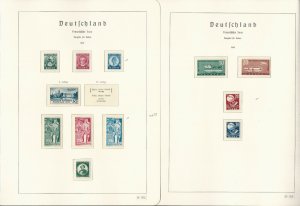 Germany Stamp Collection on 7 Hingless Lighthouse Pages, French Zone B, JFZ