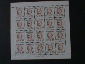 ​UNITED STATES-1989-SC#2196-BRER HARRE FULL SHEET OF 20 MNH-VF-LAST ONE