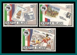 Norfolk Island 1984 Ausipex, MNH  344-346,SG343-SG345