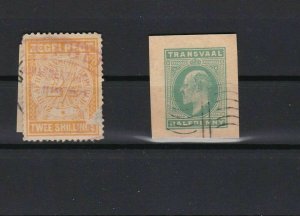 transvaal twee shilling faulty stamp ref 13577