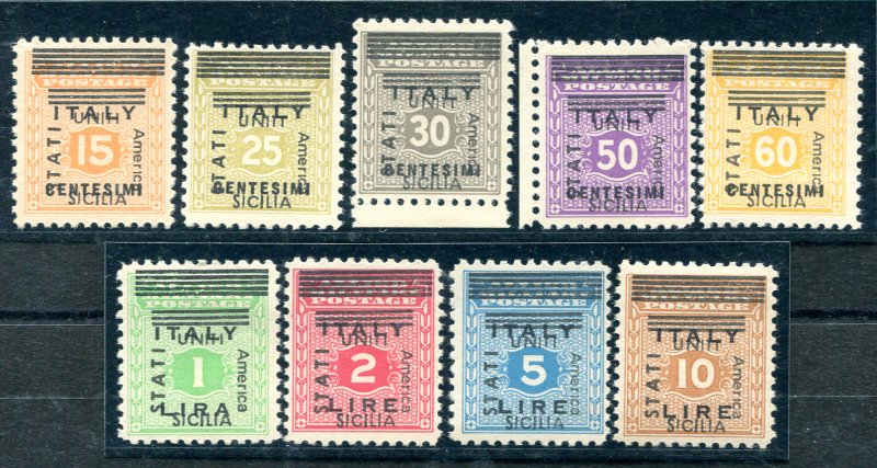 Sicily Occ. Allied - The USA Overprint Series.