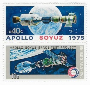 SCOTT  1569-70  APOLLO SOYUZ  10¢  PAIR  MNH