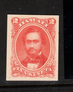 Hawaii #31P4 Extra Fine Plate Proof India On Card