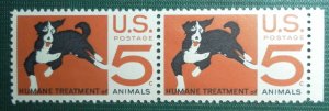 US #1307 = 1966 Humane Treatment of Animals DOG = 5c MINT PLATE BLOCK - VF NH