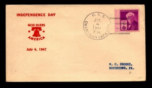 1947 USS Okanogan July 4 Cover - N570