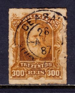 Brazil - Scott #72 - Used - HH, crease on hinge - SCV $7.25