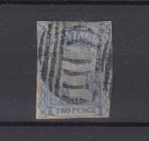 New South Wales QV 1851 2d Blue Imperf Laureted No Wmk SG52 FU BP9471