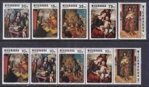 Nicaragua C737-C746 Paintings MNH VF