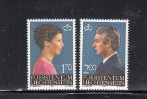 LIECHTENSTEIN #799-800 1984 PRINCESS MARIE AGLAE MINT VF NH O.G