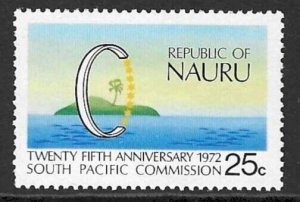 NAURU SG97 1972 ANNIVERSARY OF SOUTH PACIFIC COMMISSION NH