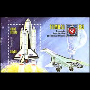 GUINEA-BISSAU 1983 - Scott# 464 S/S Space Shuttle NH