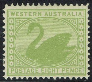 WESTERN AUSTRALIA 1902 SWAN 8D WMK V/CROWN PERF 12.5 