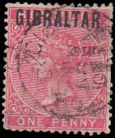 Gibraltar #2, Incomplete Set, 1886, Used