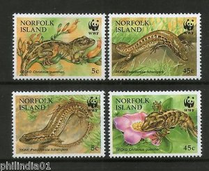 Norfolk Islands 1996 WWF Lizerds Reptiles Wildlife Animal Sc 596 MNH # 193