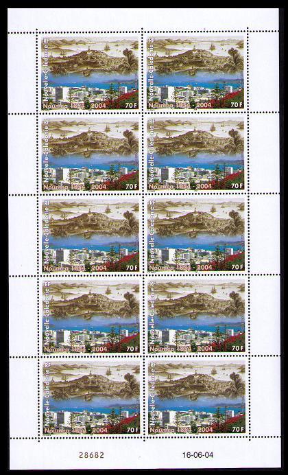 New Caledonia 150th Anniversary of Noumea Sheetlet of 10v SG#1325 MI#1337