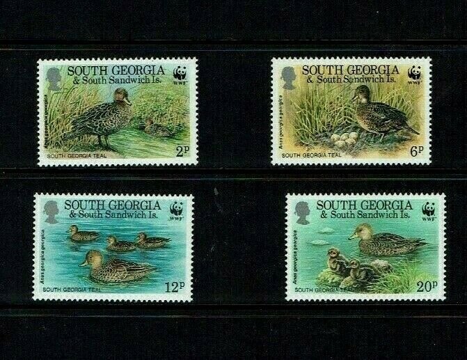 South Georgia: 1992, Endangered Species, Georgian Teals, MNH set