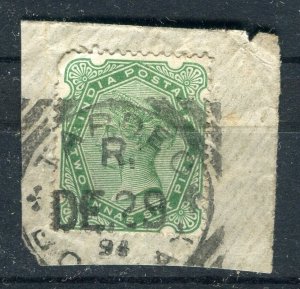 INDIA; 1890s early classic QV issue fine used 2a. 6p. value fair Postmark