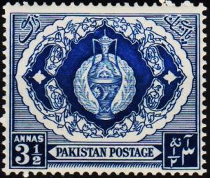 Pakistan. 1951 3 1/2a S.G.57 Mounted Mint