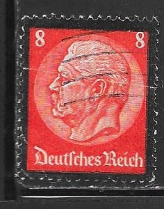 Germany 439: 8pf von Hindenburg, used, VF