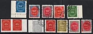Thematic stamps THAILAND 1963/4 OFFICIALS 0495/504 + IMP BETW'N  0502 used