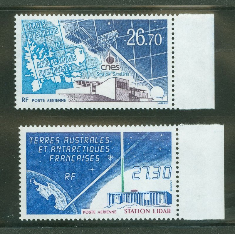 French Southern & Antarctic Territories #C130-C131 Mint (NH) Single (Complete Set) (Maps) (Space)