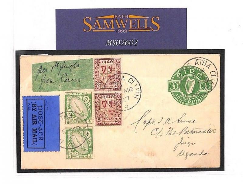 MS2602 1927 Ireland Baile Atha Cliath Postal Stationery Cover PTS