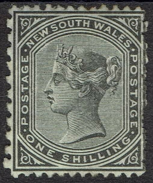 NEW SOUTH WALES 1871 QV 1/- WMK CROWN/NSW SG W36 PERF 13 X 10 