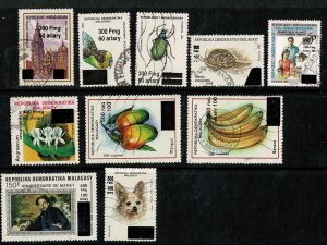 Malagasy Republic #1472//1479 unpriced surcharges