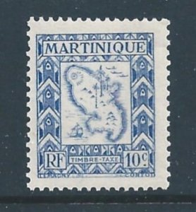 Martinique #J37 NH 10c 1947 Map Postage Due