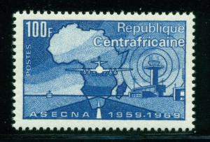 Central African Republic Scott #119 MNH ASECNA Civil Aviation Plane MAP $$