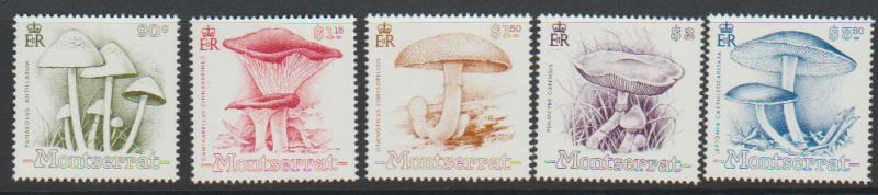 Montserrat SG 851 - 855 set of 5  MLH - Mushrooms - Fungi