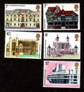 Great Britain # 740-744 Mint NH Architecture!