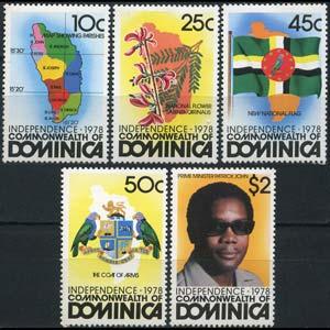 DOMINICA 1978 - Scott# 602-6 Indep. Set of 5 NH